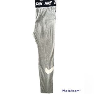 Nike grey leggings with think waist band